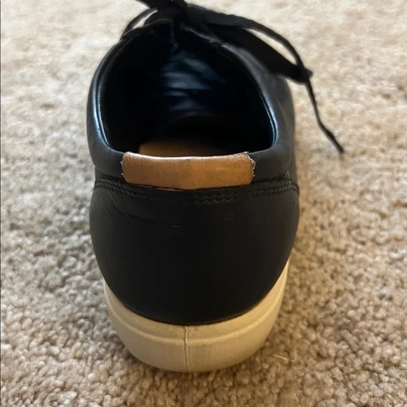 ECCO Soft 7 Women’s Black Leather Lace Up Sneakers Size 8 - Picture 12 of 16